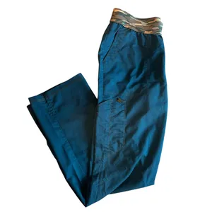 Women's Teal Scrub Set with Camouflage Waistband Pants Sz S thumbnail 3