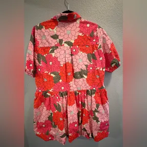 Listicle Flower Print Button Front Bubble Mini
Dress thumbnail 3