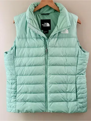 The North Face Womens Aconcagua 550 Down Vest Teal Size Large thumbnail 1