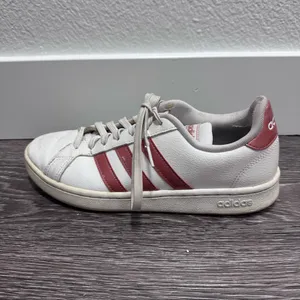 Adidas White Sneakers w/Pink Stripes thumbnail 8