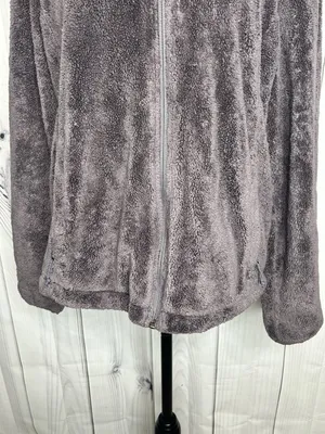 The North Face Jacket Women Sz M Purple Fleece Full Zip Osito Fuzzy Pile Logo thumbnail 3