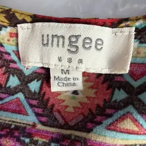 Umgee Women's Dress medium Bohemian flowy Floral Babydoll Tunic western y2k thumbnail 5