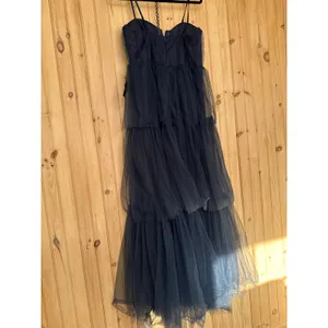 NWT Lulus Unforgettable Poise Navy Blue Tulle Bustier Tiered Maxi Dress Gala XL thumbnail 6