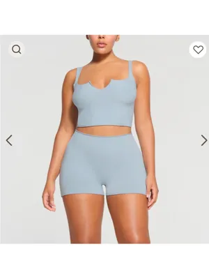 SKIMS NWT Raw Edge Slit Front Cropped Cami Size S thumbnail 2