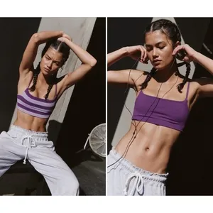 Free People Movement Tighten Up Reversible Bra Sugar Plum Combo XS/S NEW thumbnail 2