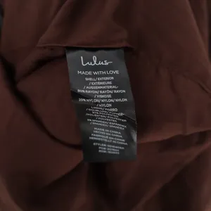 Lulus Sheath Dress Women's Large Brown Cutout Zip Back Slit Spaghetti Strap thumbnail 3