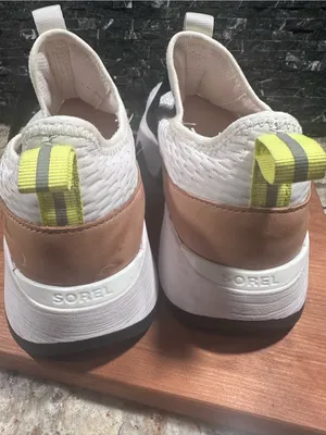 Sorel Athletic Slip On Sneakers Womens Sz 9.5 Kinetic Impact Strap white black thumbnail 4