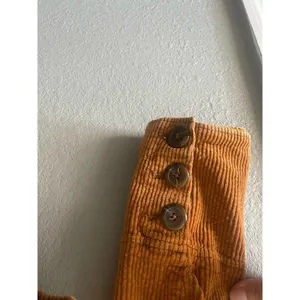 Free People Corduroy Jacket Relaxed Double Breasted Peacoat Golden Brown thumbnail 8