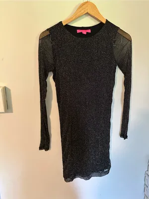 Lilly Pulitzer Ophelia long sleeve glitter swing dress extra small thumbnail 2
