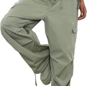 NWT Amazon Baggy Cargo Wide Legs Pants High Waist thumbnail 1