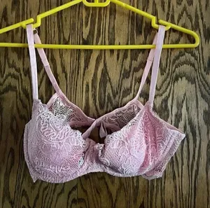 Very Sexy Victorias Secret Cup And Wings Pink Bra Push Up Without Padding 36C thumbnail 1