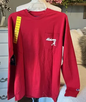 Champion University of Alabama Crimson Red Shirt Long Sleeve Lightweight Women M thumbnail 1
