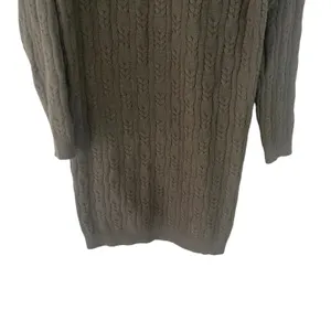 Mystree Women's Size‎ Medium Grey Green Hooded Sweater Dress thumbnail 3