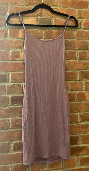 SKIMS Purple Mini Ribbed Dress thumbnail 1