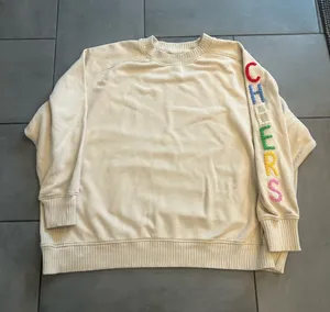 Aerie Down To Earth Cheers Oversized Crewneck in Cream thumbnail 1