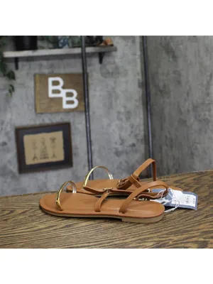 NWT Universal Thread Mildred Ornament Ankle Strap Sandals 93321878 Brown 6M thumbnail 6
