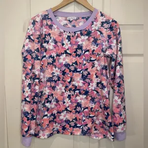 Vera Bradley Fleece Pajama Shirt - Long Sleeve‎ Rose Blush thumbnail 2