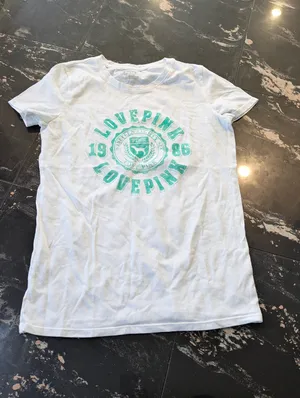 Victoria's Secret PINK White Short Sleeve T-shirt Size Small thumbnail 2