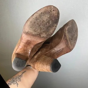 Alberto Fermani Brown Suede Ankle Boots Made in Italy Size 39 Block Heel Bootie thumbnail 5