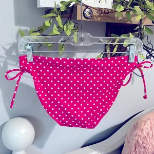 Victoria’s Secret Pink Polka Dot String Bikini Womens M Side Ties thumbnail 12