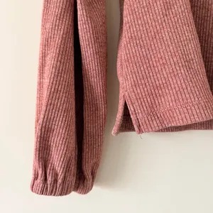 Madewell Pink Ribbed Mock Neck Shirt thumbnail 2