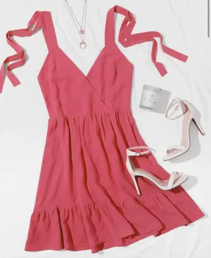 SheIn tie dress thumbnail 1