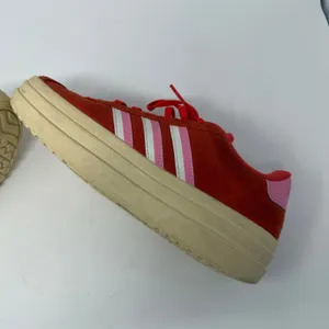 Adidas VL Court Bold Platform Sneaker Red Pink Suede Low Top Women Size 7 thumbnail 10