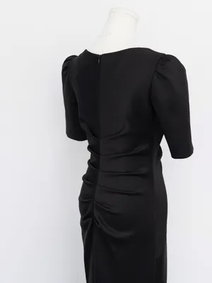 Xscape - ruffle puff-sleeve evening gown thumbnail 12