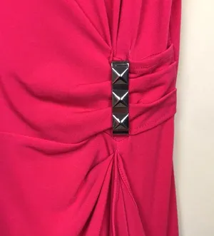 MICHAEL Michael Kors Women’s Stud Waist Drape Detail Hot Pink Sheath Dress thumbnail 4
