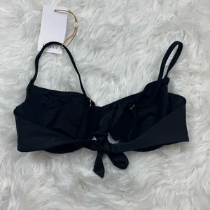 Quince Italian Demi Bikini Top Black Size Medium thumbnail 5