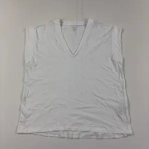 FRAME Tank Top Womens L White V-Neck Sleeveless Organic Pima Cotton Jersey thumbnail 1