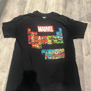 Marvel Avengers Unisex Large Black‎ T Shirt Periodic Table Short Sleeves thumbnail 1