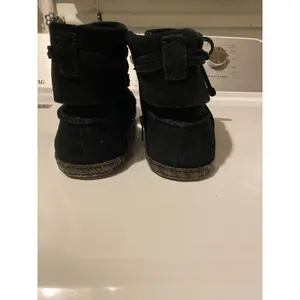 UGG Australia Women Black Suede Moccasin‎ Ankle Boots Side Zip 1019179 Size 8 thumbnail 6