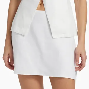 Reformation Veranda Linen Miniskirt thumbnail 1