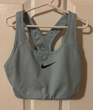 Nike Dri-FIT Racerback Sports‎ Bra Light Blue Medium Support Women Size M thumbnail 1