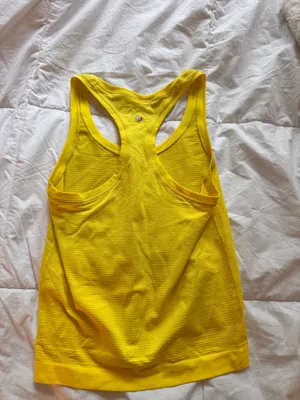 Yellow Lululemon Swiftly Tank thumbnail 3