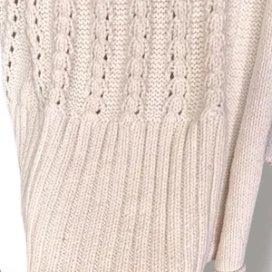 Fossil Cream Pointelle Knit Longline Open Front Duster Cardigan Casual Layer thumbnail 6