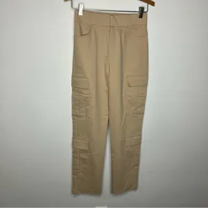 Zara double cargo pants cream‎ size XS thumbnail 2