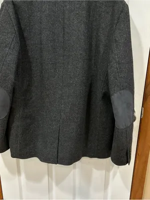 Claiborne Dark Charcoal Wool Pea Coat Gray Size XXL thumbnail 6
