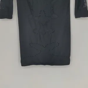 Intimately Free People Black Floral Lace Mini Dress M/L 3/4 Sleeve Stretch thumbnail 7