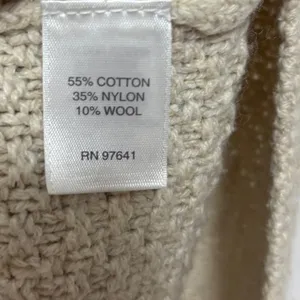J. Jill‎ Sweater Tunic Cream Cable Knit Herringbone Wool Blend Fisherman Cabin S thumbnail 6