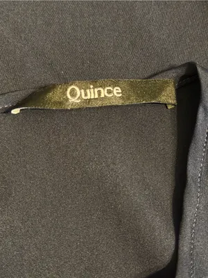 Quince Women’s Washable Silk Blend Short Sleeve Black Mini Tee Dress Size XS thumbnail 3