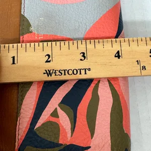Fossil Tan Orange Leather Tri Fold Wallet Women’s Accessories Abstract Spring thumbnail 2