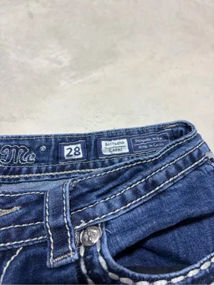 Miss me boyfriend capri jeans bejeweled pockets 28 thumbnail 4