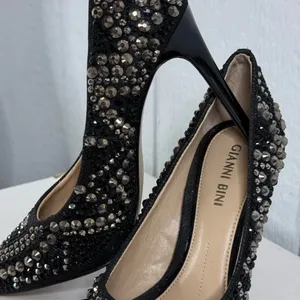 Gianni Bini Black Rhinestone Heels thumbnail 4