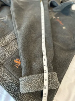 VTG 80s LL Bean full-zip embroidered Moose Bear Tree fleece Polartec jacket. thumbnail 5