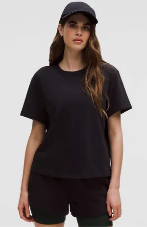 Lululemon Relaxed-Fit Cotton Jersey T-Shirt *Wordmark Size: 6 thumbnail 1