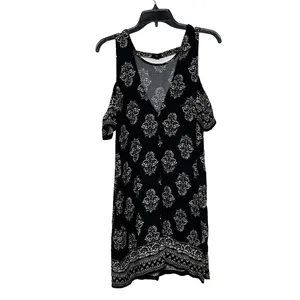 Hollister Dress Size‎ Small Black White Floral Pattern SS Open Shoulder thumbnail 5