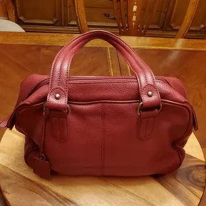 Casual Corner Burgundy Handbag Purple thumbnail 6