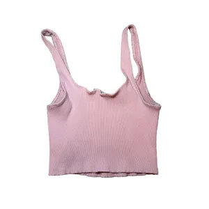 Lulu’s Pink Ribbed Crop‎ Tank Top Sz S thumbnail 2
